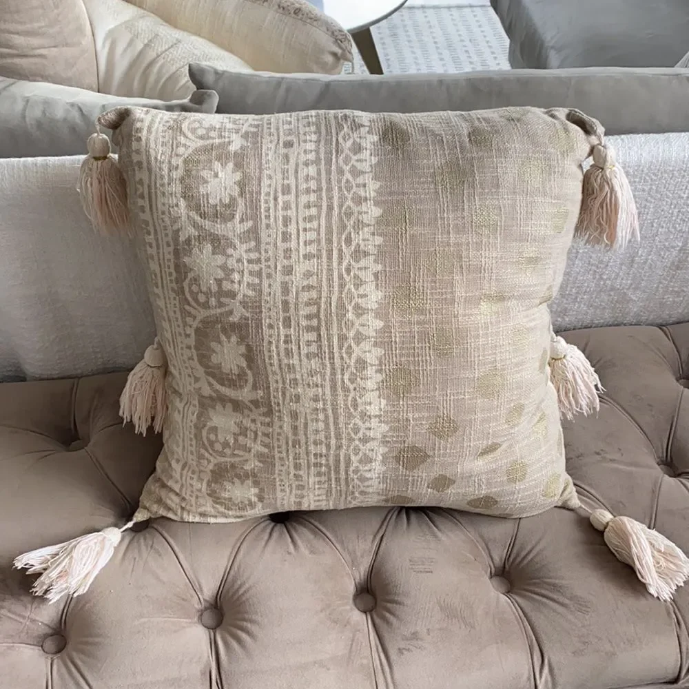 Anthropologie Tasseled Constance Pillow Case - Picture 6 of 12